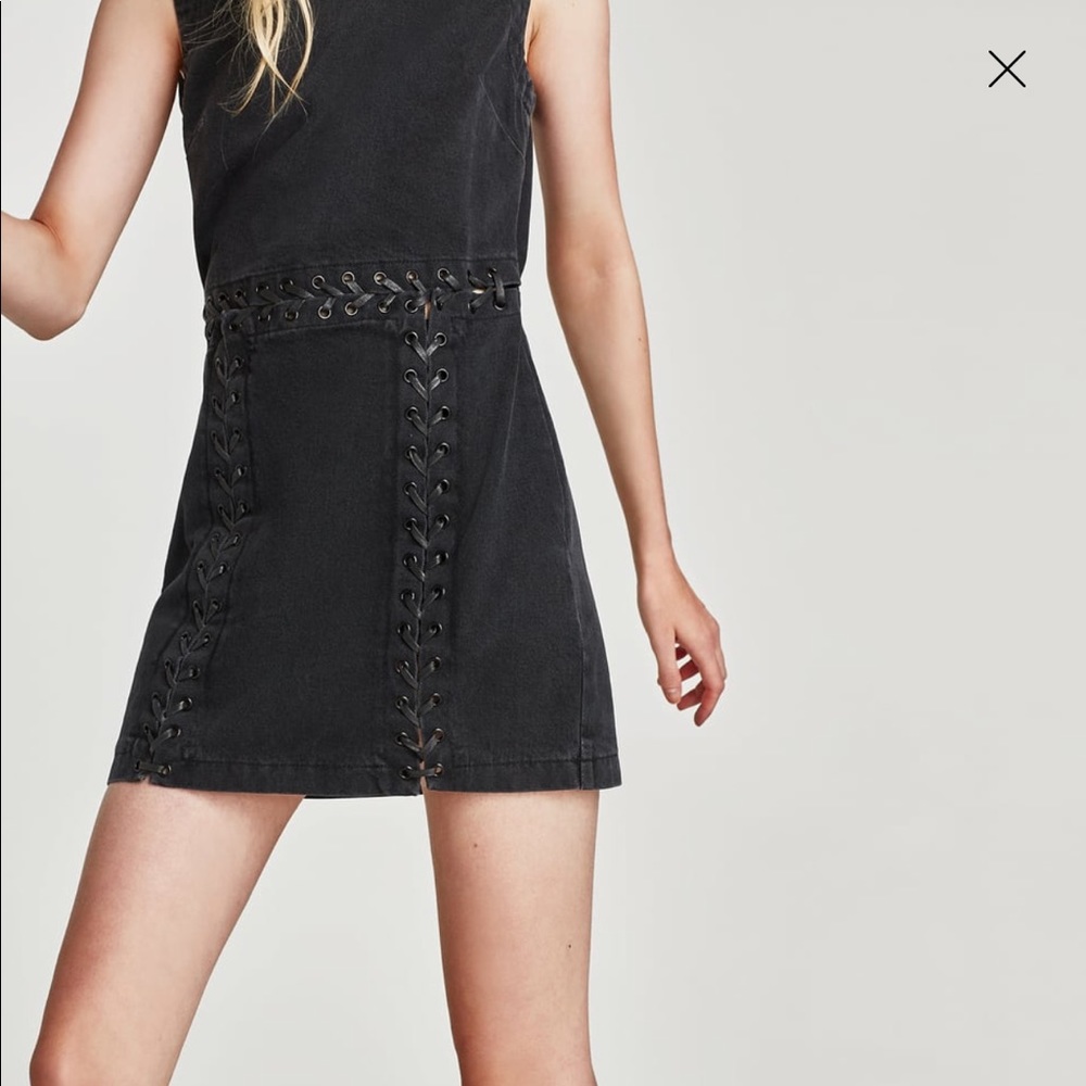 Short denim dress